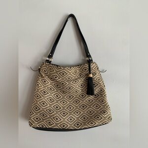 Stella & Dot The Switch Diamond Raffia Shoulder/Tote Bag